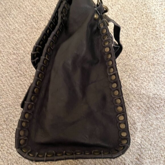 *Rare* Bed Stu Leather AMBITIOUS Messenger/Satchel/Crossbody Bag, Black DD, EUC - Picture 5 of 13